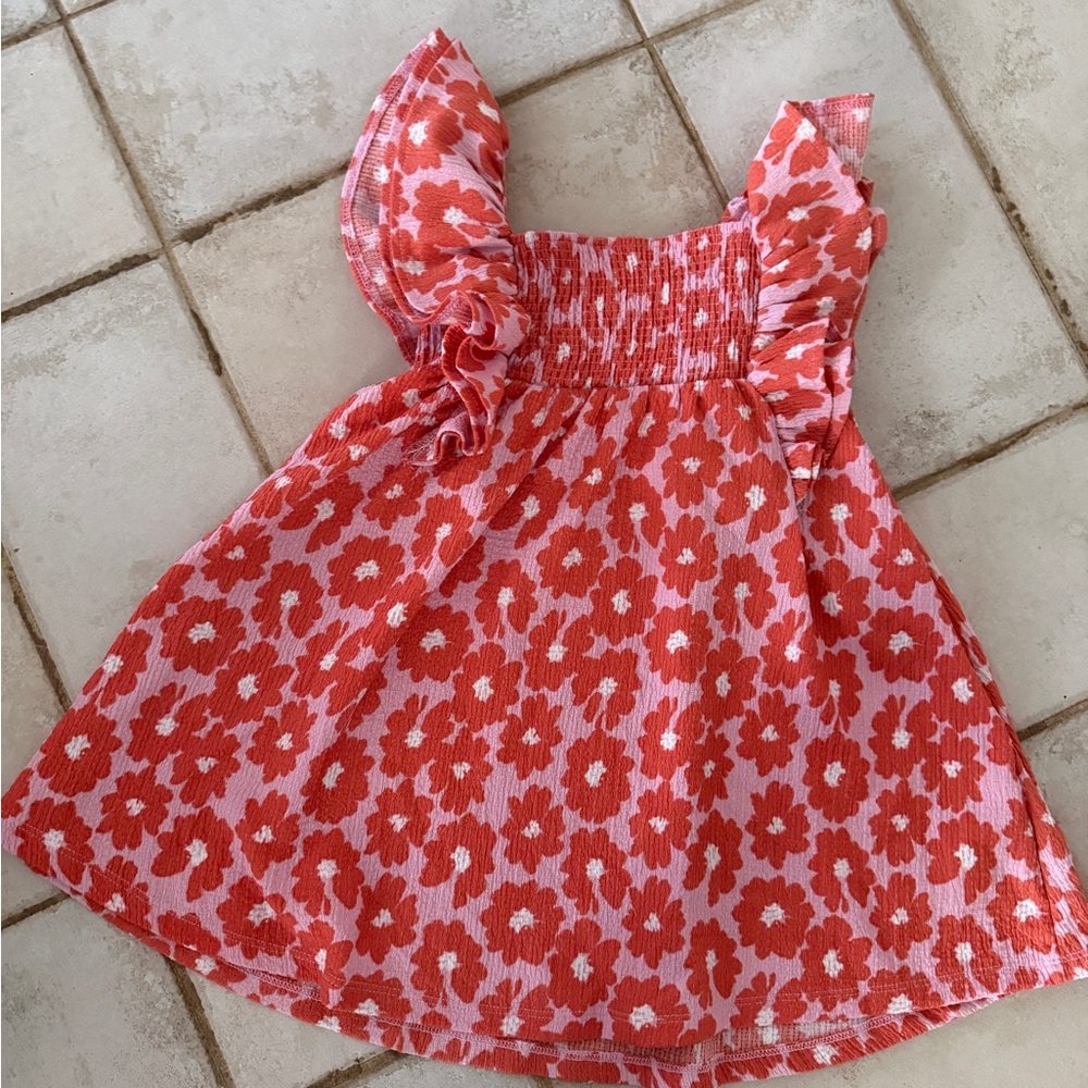 Zara Floral Pink and Red Dress